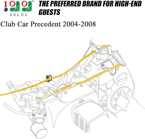 10L0L محافظ عربة الجولف وكابل التسريع مناسب لعربة الجولف نادي السيارات السابقة (2004-2008) استبدال الجزء 102336001 102513192 in Kuwait