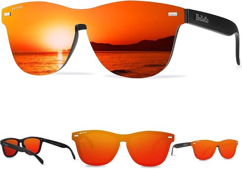 MESHA Polarized Rimless Sunglasses for Men and Women, Trendy Unisex Lightweight Sunglasses in Saudi Arabia