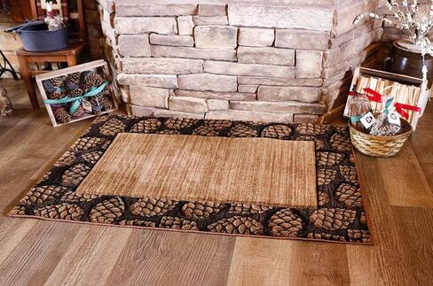 Cabin Bear and Moose Hearth Rug in Saudi Arabia