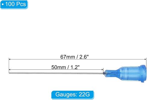 PATIKIL Blunt Tip Dispensing Needles 2 Inch, 100 Pcs 14G Industrial Liquid Dispenser Needle with Lure Lock for Refilling Liquid Inks Adhesive Glue in Saudi Arabia