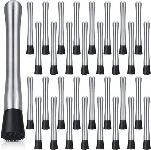 Zonon 16 Pieces Muddler for Cocktails Stainless Steel Drink Muddler 8 Inch Long Mojito Muddler Bar Muddler Tool Muller for Drinks Ice Crusher Bartender Tools Set Home Bartender Bars Accessories in Saudi Arabia