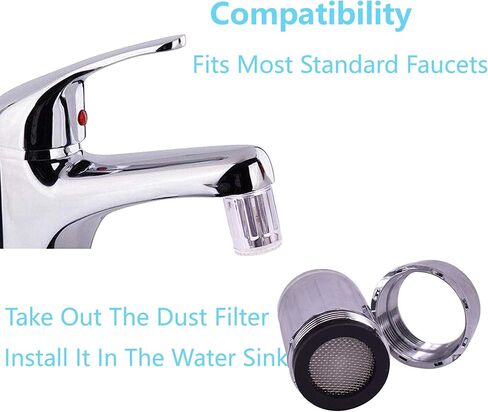 3-Color Temperature Sensitive Gradient LED Water Faucet Light Water Stream Color Changing Faucet Tap Sink Faucet for Kitchen, Bathroom in Saudi Arabia