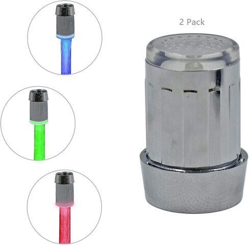 3-Color Temperature Sensitive Gradient LED Water Faucet Light Water Stream Color Changing Faucet Tap Sink Faucet for Kitchen, Bathroom in Saudi Arabia