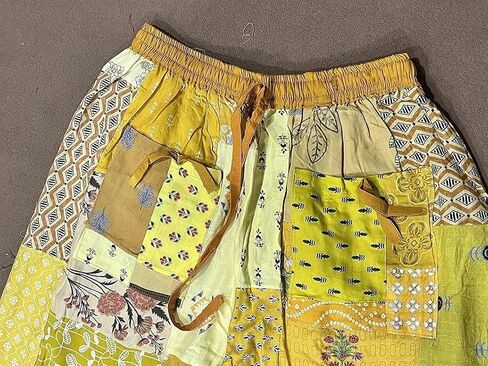 RAJBHOOMI HANDICRAFTS Women's Patchwork Boho Pants - Loose Yoga Harem Joggers - Casual Bohemian Hippie Palazzo Lounge Comfy in Saudi Arabia