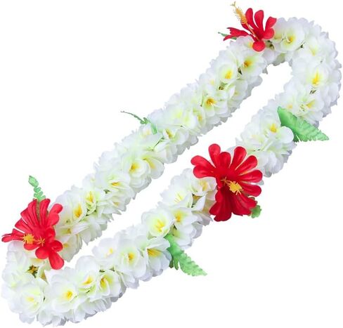 1PCS Hawaiian Luau Party Supplies Tropical Flower Leis Necklaces for Kids Adults Hawaiian Beach Luau Wedding Birthday Graduation Party Favors Decorations in Saudi Arabia