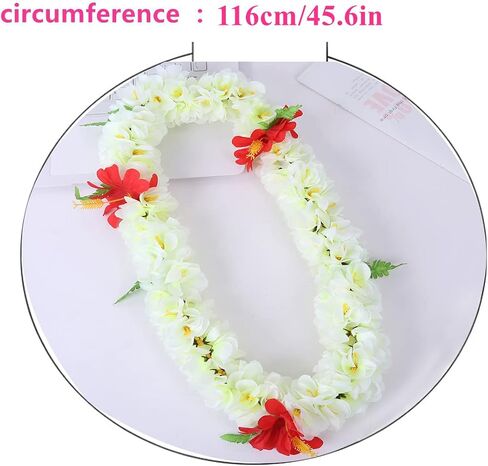 1PCS Hawaiian Luau Party Supplies Tropical Flower Leis Necklaces for Kids Adults Hawaiian Beach Luau Wedding Birthday Graduation Party Favors Decorations in Saudi Arabia