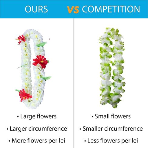 1PCS Hawaiian Luau Party Supplies Tropical Flower Leis Necklaces for Kids Adults Hawaiian Beach Luau Wedding Birthday Graduation Party Favors Decorations in Saudi Arabia