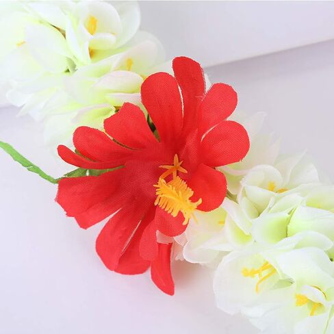 1PCS Hawaiian Luau Party Supplies Tropical Flower Leis Necklaces for Kids Adults Hawaiian Beach Luau Wedding Birthday Graduation Party Favors Decorations in Saudi Arabia