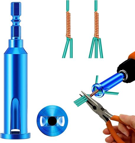 Universal Wire Twisting Tool Cable Wire Stripper and Twister Wire Stripping Tool for Electrician by Drill Driver or Manually (Brown) in Saudi Arabia