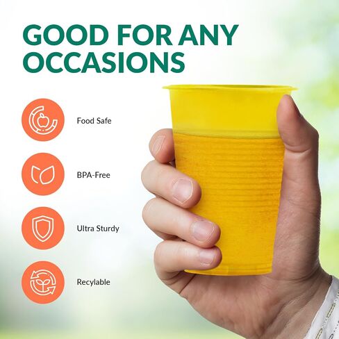 PAMI Colorful 9oz Plastic Party Cups [Pack of 80]- Disposable Drinking Glasses Bulk- BPA-Free Colored Cups For Water, Iced Tea, Jello, Cocktails, Beer & Cold Drinks- Throw-Away Plastic Cups, Blue in Saudi Arabia
