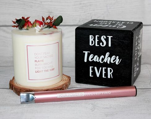Thank You Gift Box for Women - Appreciation Package for Nurse, Doctor, Teacher - Gift Basket for Sister, Mom, Friend and Family with Candle, Electric Lighter, Artificial Plant and Message Board in Saudi Arabia