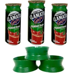 Reusable Snap Cap for Rimming Canned Beverages, Beer Rimmer Beverage Lid, Canned Lid (Dark Green)