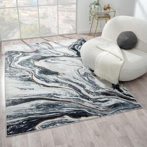LUXE WEAVERS Marble Abstract Pattern Gray 2x3 Area Rug