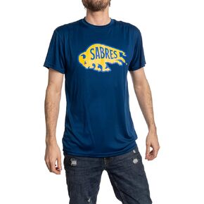 NHL Mens Alternate Team Logo Moisture Wicking Performance Rashguard Short Sleeve T-Shirt