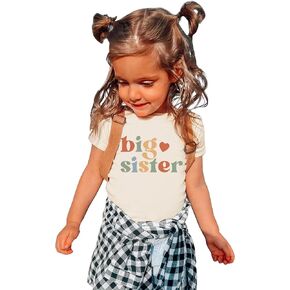 Big Sister Shirt for Toddler Girls Big Sister Shirt Promoted to Big Sister Tshirt Big Sister Announcement Outfit Top