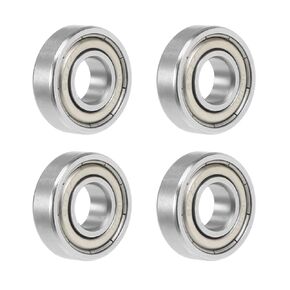 uxcell 629ZZ Deep Groove Ball Bearing Double Shield 629-2Z 80029, 9mm x 26mm x 8mm Chrome Steel Bearings (Pack of 4)
