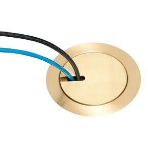 Arlington FLBC4580 Recessed Power and Data Round Floor Box for Existing or New Concrete Floor Boxes (Fits in Most 4.5" Inside Diameter Round PVC Concrete Floor Boxes) (Nickel)