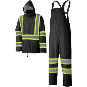 Pioneer Hi Vis Lightweight Waterproof Safety Rain Suit - Reflective Work Rain Gear for Men and Women