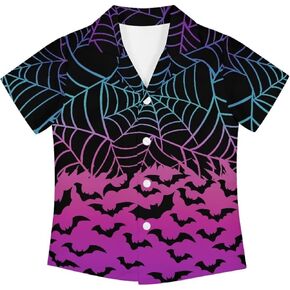 Boy Short Sleeve Button Down Shirt Summer Aloha Wear Outfits Boy Hawaiian Shirt Tops Casual Clothing for Kids