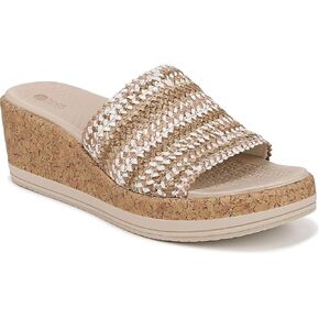 BZees Women's Runaway Slip-on Wedge Slides Sandal