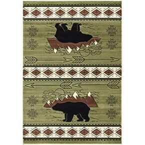 Cabin Bear and Moose Hearth Rug