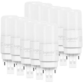 [Plug&Play] Legental 5w(13w CFL Equivalent) LED Stick PL Bulb GX23-2 Pin Base, 500LM, Warm White(3000k), Driven by 120-277V and CFL Ballast, UL Classified, 2 Count (Pack of 1)
