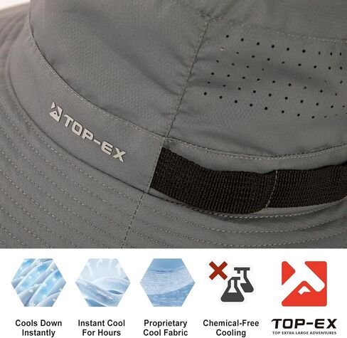 قبعة شمس كبيرة الحجم مقاس XL XXL للرجال بعامل حماية من الأشعة فوق البنفسجية 50 قابلة للتعبئة ودلو جولف وصيد الأسماك والمشي لمسافات طويلة in Saudi Arabia