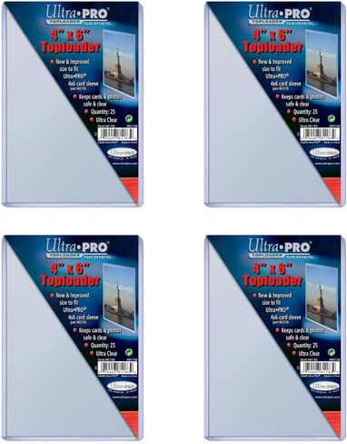Ultra-Pro 4X6 Top Loaders - 25 Per Pack (Quantity of 100) in Saudi Arabia