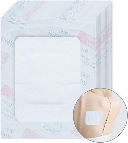 Latex-Free Bordered Gauze Pad Dressing Bandage Island Dressings 5.5x6.7" (30Ct) Beige - Individually Wrapped Large Wound Dressing First Aid Wound Care for Wounds Protection in Saudi Arabia
