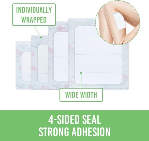 Latex-Free Bordered Gauze Pad Dressing Bandage Island Dressings 5.5x6.7" (30Ct) Beige - Individually Wrapped Large Wound Dressing First Aid Wound Care for Wounds Protection in Saudi Arabia