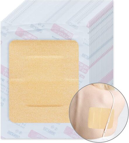 Latex-Free Bordered Gauze Pad Dressing Bandage Island Dressings 5.5x6.7" (30Ct) Beige - Individually Wrapped Large Wound Dressing First Aid Wound Care for Wounds Protection in Saudi Arabia