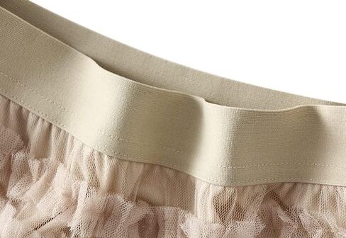 تنورة Flygo النسائية طويلة طويلة من التول ذات طبقات عالية الخصر على شكل حرف A ذات طبقات شبكية تنورة توتو تنورة تحتية in Kuwait