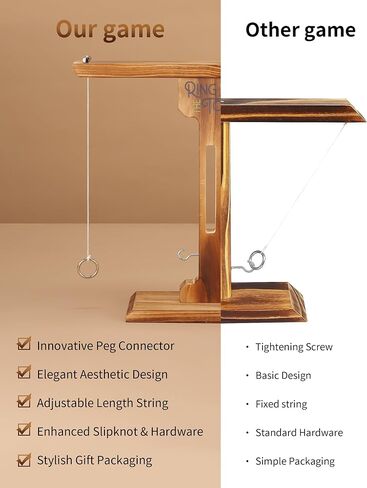 Ring Toss Game for Adults, 3-Second Instant Assembly Hook and Ring Game with Sturdy Structure, XL Size(15.8’’ X 15’’) Indoor Outdoor Holiday Party Games, Fun Family Games for Backyard, Camping, Beach in Saudi Arabia