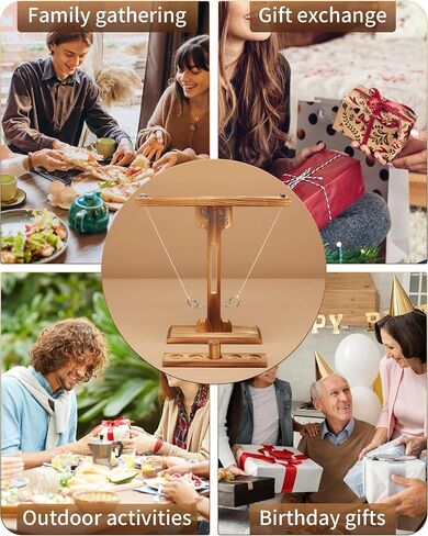 Ring Toss Game for Adults, 3-Second Instant Assembly Hook and Ring Game with Sturdy Structure, XL Size(15.8’’ X 15’’) Indoor Outdoor Holiday Party Games, Fun Family Games for Backyard, Camping, Beach in Saudi Arabia