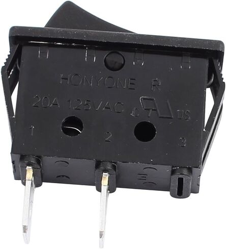 uxcell 5 Pcs SPST On Off Black Snap in Boat Rocker Switch AC 250V/16A 125V/16A in Saudi Arabia