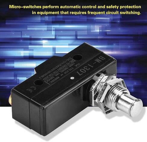 Oumefar 250V Micro Momentary Limit Switch Flexible Electrical Normally Open Snap Action Micro Limit Switch 15A for Circuit(BM-1307) in Saudi Arabia