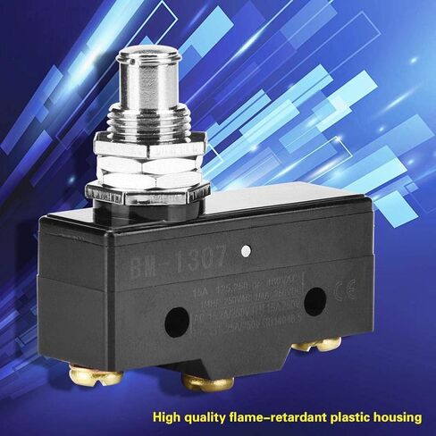 Oumefar 250V Micro Momentary Limit Switch Flexible Electrical Normally Open Snap Action Micro Limit Switch 15A for Circuit(BM-1307) in Saudi Arabia