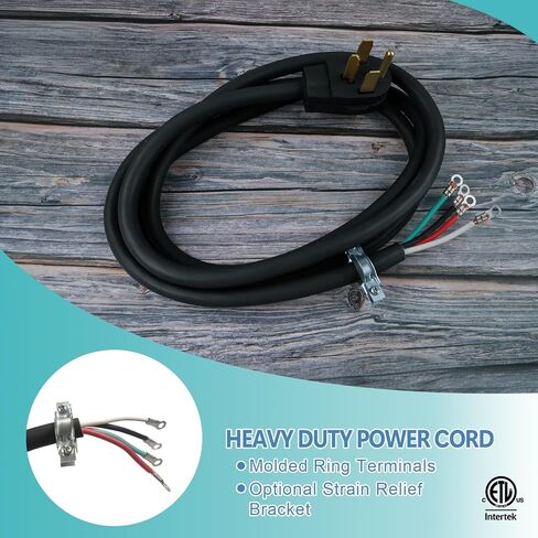 4 Prong Dryer Cord, 4 ft 10/4 SRDT, 30Amp Appliance Extension Power Cord, NEMA 14-30, Grey in Saudi Arabia