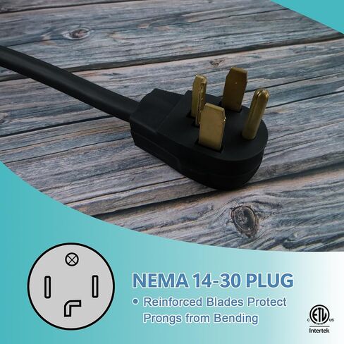 4 Prong Dryer Cord, 4 ft 10/4 SRDT, 30Amp Appliance Extension Power Cord, NEMA 14-30, Grey in Saudi Arabia