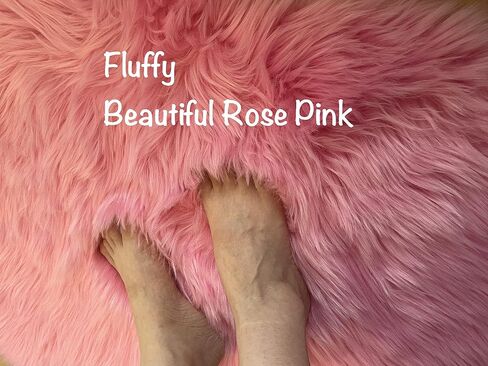 Thick Soft Fluffy Heart Shaped Rug, Faux Sheepskin Fur Rug, 2.3X3 Feet Shaggy Area Rugs for Bedroom, Living Room, Sofa, Floor Mat (Barn Red) in Saudi Arabia