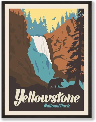 HerZii Prints Cuyahoga National Park Posters & Prints Vintage National Parks Poster | Nature Wall Art Decor | Mountain Travel Posters (12x16 UNFRAMED) in Saudi Arabia