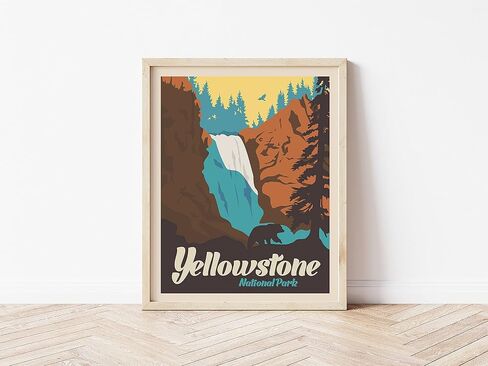 HerZii Prints Cuyahoga National Park Posters & Prints Vintage National Parks Poster | Nature Wall Art Decor | Mountain Travel Posters (12x16 UNFRAMED) in Saudi Arabia