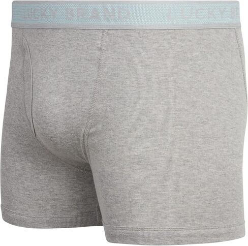 Lucky Brand Mens Underwear Boxer Briefs - 3 Pack Soft Cotton Blend Boxers for Men with Functional Fly Pouch, 6" Inseam in Saudi Arabia