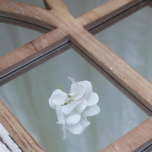 مرآة حائط مقوسة، 28 بوصة × 41.5 بوصة ديكور حائط مرآة، نافذة بإطار معدني لتزيين المزرعة لغرفة المعيشة وغرفة النوم ومدخل الحمام in Kuwait