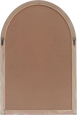 مرآة حائط مقوسة، 28 بوصة × 41.5 بوصة ديكور حائط مرآة، نافذة بإطار معدني لتزيين المزرعة لغرفة المعيشة وغرفة النوم ومدخل الحمام in Kuwait