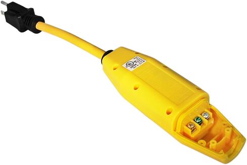 Tower Manufacturing 30396500-08 Manual-Reset 20 AMP Inline GFCI Plug, Black in Saudi Arabia