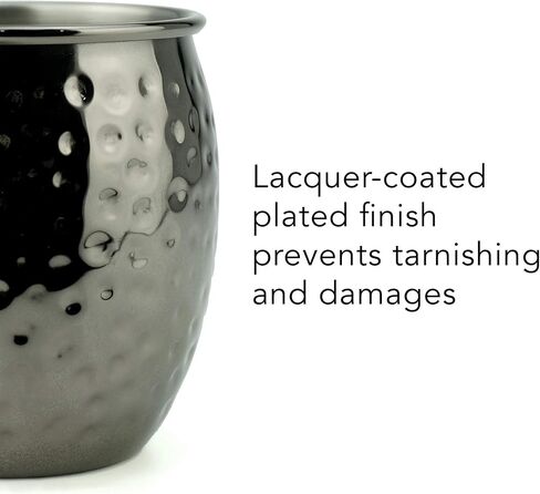 PG Moscow Mule Mugs | Large Size 19 ounces | Set of 4 Hammered Cups | Stainless Steel Lining | Pure Copper Plating | Gold Brass Handles | 3.7 inches Diameter x 4 inches Tall in Kuwait
