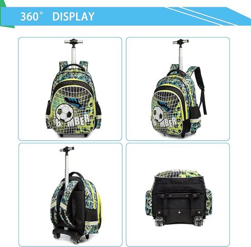 Rolling Backpack for Boys Backpack with Wheels Backpack with Lunch Box Set Kids Suitcase for Boys Primary School Rolling Backpack with Wheels Boys Wheeled Backpack for School in Saudi Arabia