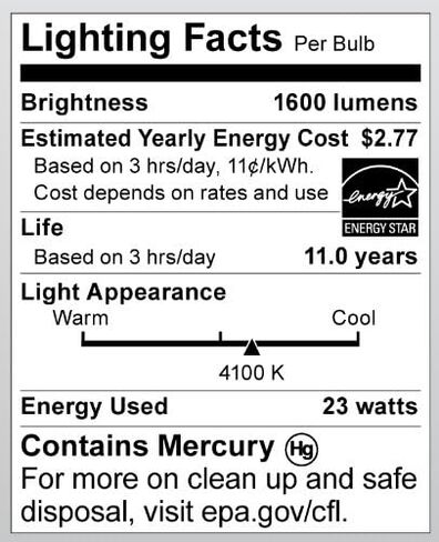 Satco S7227 23-Watt Medium Base T2 Mini Spiral, 2700K, 120V, Equivalent to 100-Watt Incandescent Lamp for Enclosed Fixtures, 2700 Soft White in Saudi Arabia