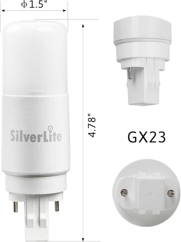 [Plug&Play] Legental 5w(13w CFL Equivalent) LED Stick PL Bulb GX23-2 Pin Base, 500LM, Warm White(3000k), Driven by 120-277V and CFL Ballast, UL Classified, 2 Count (Pack of 1) in Saudi Arabia